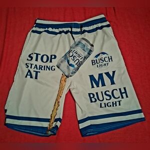"Stop Staring At My Busch Light" Mens Large Hawaii Shorts